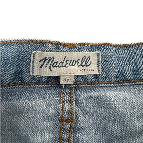 Madewell Womens Cut Off Denim Shorts Frayed Hem Blue Size 25 - Picture 9 of 10